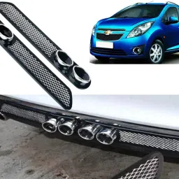 Car Rear Dual Tip Bumper Lip Diffuser For_ Beat Type-1 Car Beading Roll For Bumper-71