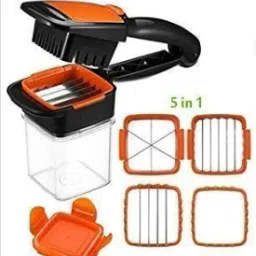 5-in-1 Vegetable & Fruit Chopper Cutter with Stainless Blades for Kitchen Use Electric Vegetable & Fruit Chopper-image-33