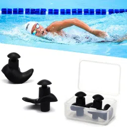 Underwater Swimming Waterproof Adult And Children Soft Silicone 2 Pair Ear Plug-image-4