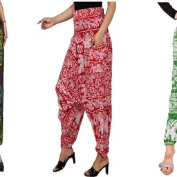 narnari Printed Rayon Women Harem Pants-picture-40