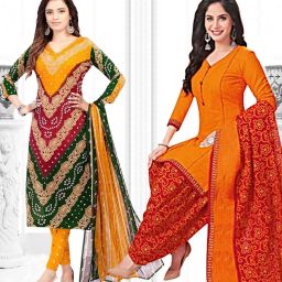 Unstitched Crepe Salwar Suit Material Printed-image-23