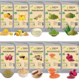 Combo of Glowing skin & pimples 40Gm Orange Fruit powder 40gm Lemon peel powder 40gm Multani mitti powder 40gm Neem powder 40gm alovera powder 40gm Anar peel powder 40gm Ubtan 40gm Sandalwood (chandan) powder 40gm Masoor Dal powder 40gm Beetroot powder ( 2 Filter clean powder )-18