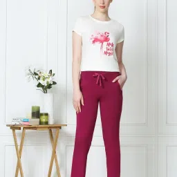 Smart Tech+ And Easy Stain Release Women Solid Pink Track Pants-image-89
