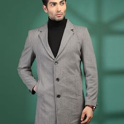 chkokko Tweed Solid Coat For Men-picture-7