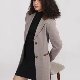 Herringbone Harringbone Coat For Women-image-11