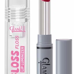 glam21 Long Lasting Non-Transfer Lipstick-Magenta Love & Gloss Floss Lip Gloss-picture-6