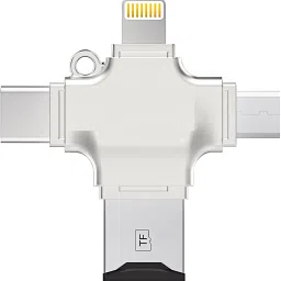 SwapME 4-in-1 OTG Card Reader Compatible with Apple, Android, Type-C Devices Card Reader-4