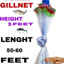 3FINGER 70MM FISHING NET MUD SINKER KATHI JAL GILLNET Fishing Net-8