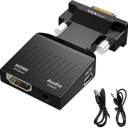 GA to HDMI Adapter Converter with Audio, Active Male VGA in Female HDMI Microscope Slide Box-picture-20