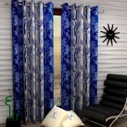 152 cm (5 ft) Polyester Semi Transparent Window Curtain (Pack Of 2)-image-77