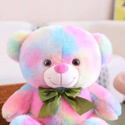 Cute Rainbow Huggable Teddy Bear Plush Soft Toys for Baby Boys - 30 cm-image-7