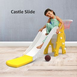 Castle Slide for Kids Basketball Ring with Ball Easy Assembly 2Years+-image-16