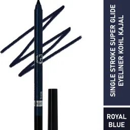 Single Stroke Super Glide Eyeliner Kohl Kajal 24H Water & Smudge Proof (1.3gm)-12