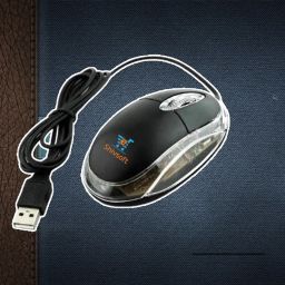 Shivsoft 3D Optical wired USB Mouse in Black Model-4833 Wired Ambidextrous Optical Gaming Mouse-picture-0