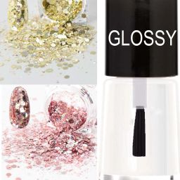 HIGH SHINY GLOSS NAIL GEL & CHUNKY GLITTER COMBO-42