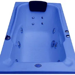 Bonn Acrylic 4.5 Ft with Jacuzzi and Back Massager - Alpine Blue Free-standing Bathtub-20