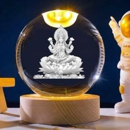 Laxmi Mata 3D Crystal Ball LED Table Lamp – Decorative Night Light Gift Night Lamp-10