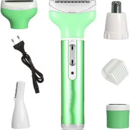 KM Electric Shaver Multi-functional 4 in 1 Rechargeable Women Body Shaver Beard Eyebrow Nose Trimmer for Women Cordless Epilator-18