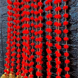 sazavat store 4Piece_Red_PomToran Toran image 2