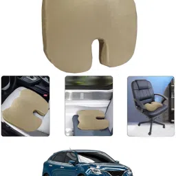 Beige Memory Foam Car Pillow Cushion for Maruti Suzuki-image-67