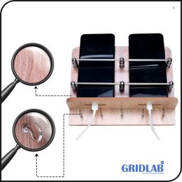Gridlab Wooden Double Mobile-Keys Hook Holder-Phone Charging-Remote Holder Mobile Stand Mobile Holder-15