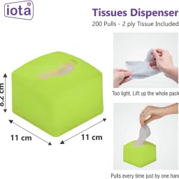 iota Tissue Dispenser with 100 Pulls - Includes 2-Ply Tissue - Durable ABS Material Vehicle Tissue Dispenser image 4