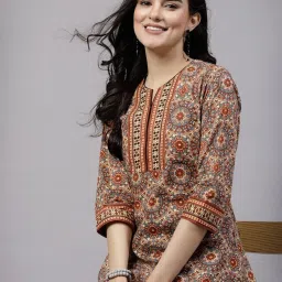 Women Printed Viscose Rayon Straight Kurta-image-24