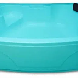 Temptation 6 Feet Acrylic Rectangular Freestanding - Cyan Blue Free-standing Bathtub-7