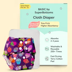Reusable Cloth Diaper for Babies|Adjustable & Washable|3M-3Y|With Dry Feel Pad-43