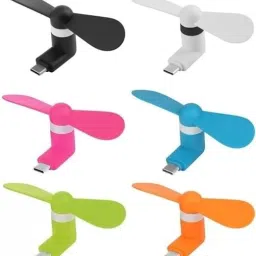 justcellz Mini Type-C -2-Blade High Speed USB Mobile Cooler Fan Support with All Android Type-C Smatphones with OTG Function USB Fan image 3