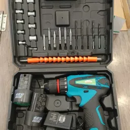 ZO MAX-12V 12V Reversible Variable Speed Screwdriver Double with 30 pcs Tool Kit Cordless Drill Machine Battery Operated Collated Screw Gun-26
