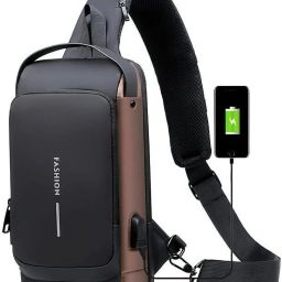 Brown Men & Women Sling Bag Sling Bag-Black_Anti-theft Water-Resistant Cross body Bags With USB Charging Bag-image-95