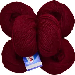 100% Acrylic Wool Mehroon (6 pc) Baby Soft Wool Ball Hand Knitting Wool/Art Craft Soft Fingering Crochet Hook Yarn, Needle Knitting Yarn Thread Dyed-image-16