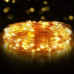 100 LEDs 393 inch Yellow Steady String Rice Lights-19
