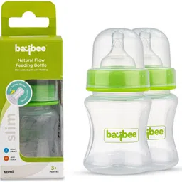 baybee Natural Flow Baby Feeding Bottle Leak Proof Milk Feeding Bottle for New Born - 60 ml-picture-43