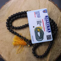 Natural Karungali Kattai Malai Lab Certified Heavy Premium Quality Beads Wood Necklace-image-70