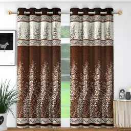 213 cm (7 ft) Polyester Semi Transparent Door Curtain (Pack Of 2)-2