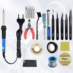 Electronic 12in1 Professional Mobile Soldering and Desoldering Equipment Tool Machine Combo Kit Set with Flux Paste and Wire 60 W Temperature Controlled-14