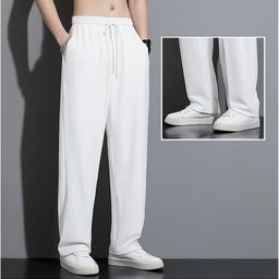 paralians Men Solid White Track Pants-picture-35