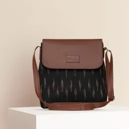 Black Women Sling Bag Ikar Grere Flap Sling Bag-image-46