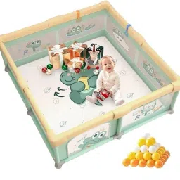 180*150cm Baby Playpen with Foldable Safety Mesh Children Kids Play Area-image-65