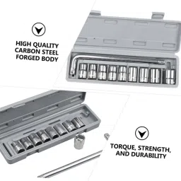 flipkart smartbuy 10 Pieces Hand Tools Wrench Set Spanner Set Tool Kit Socket Set image 3