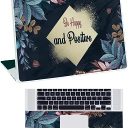 Inkykart Floral-D14 Top+Wrist Pad Vinyl Laptop Skin/Sticker/Cover vinyl Laptop Skin Compatible for 17.3 inch-image-13