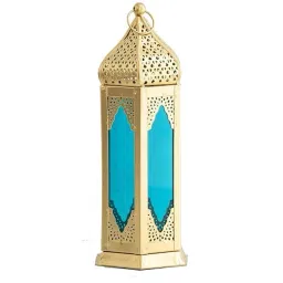 winscrafts Morrocan Red, Blue Iron Table Lantern image 3