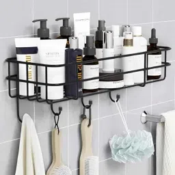 Wall Mounted Rack/Storage Organizer for bathroom/living Hall (pack of 1) Plastic Wall Shelf-25
