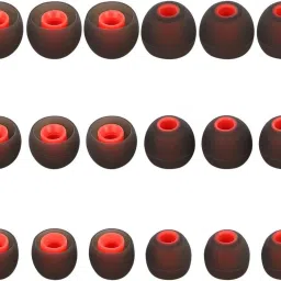KAELAN 18 Pcs (9 Pair) Red Earbuds Silicone Replacement Ear Tips In The Ear In The Ear Headphone Cushion-image-4