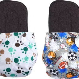 Print Reusable Cloth Diapers + Insert Pad Washable 100% Absorption 0-3 yr-84-31