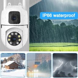 Bzrqx 1080P Full HD WiFi Dual Lens Camera PTZ Audio Night Vision Motion Alert Security Camera-image-40
