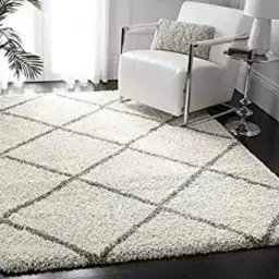 White, Grey Polyester Carpet-picture-26