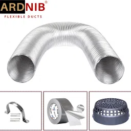 6”Inch Diameter Kitchen Chimney Flexible Aluminium Pipe Kit With Cowl Cap/Tape/ Clamp/6 Feet pipe Length/Suitable For All Brand Of Chimneys Hose Pipe-image-64